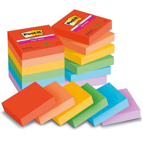 Photo de Post-it  Sticky Playful 47.6x47.6 (lot12) - Multicolore - Post-it