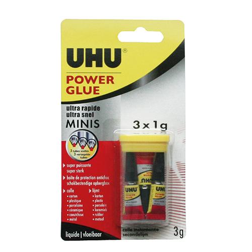 Photo de Colle tout power glue - 3x1gr - Transparent - UHU