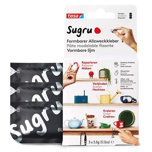 Photo de Pâte modelante fixante Tesa SUGRU lot de 3 - Noir - Tesa