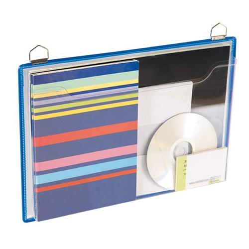 Photo de Porte-brochures PVC dos bleu (5)  - Bleu - Tarifold