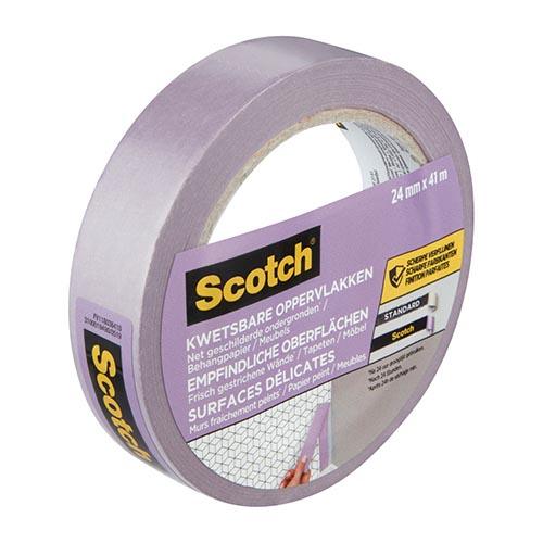 Photo de Ruban masquage Scotch Surfaces délicates - Mauve - Scotch