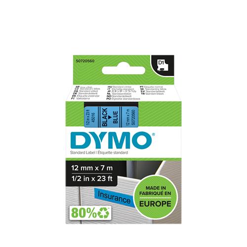 Photo de Ruban Dymo - 12 mm x 7 m - noir sur bleu - Multicolore - Dymo