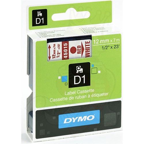 Photo de Ruban Dymo - 12 mm x 7 m - rouge sur blanc - Multicolore - Dymo