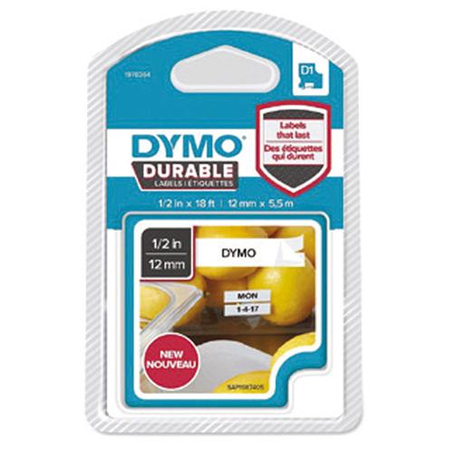 Photo de Ruban Dymo Durable - 12 mm x 5,5m - noir/blanc - Multicolore - Dymo