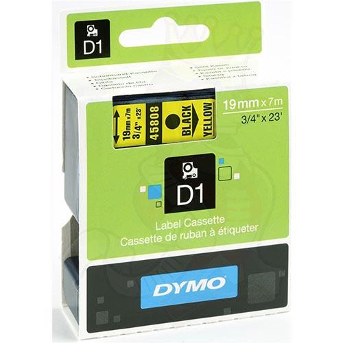 Photo de Ruban Dymo 19 mm x 7 m - noir sur jaune - Multicolore - Dymo