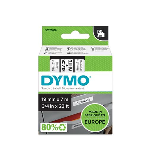 Photo de Ruban Dymo 19 mm x 7 m - noir sur blanc - Multicolore - Dymo