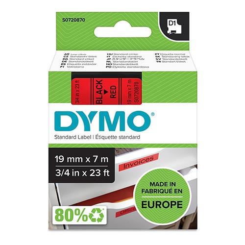 Photo de Ruban Dymo 19 mm x 7 m - noir sur rouge - Multicolore - Dymo