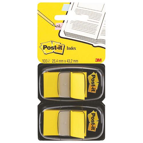 Photo de Post-it index standard 25 mm - Jaune - Post-it