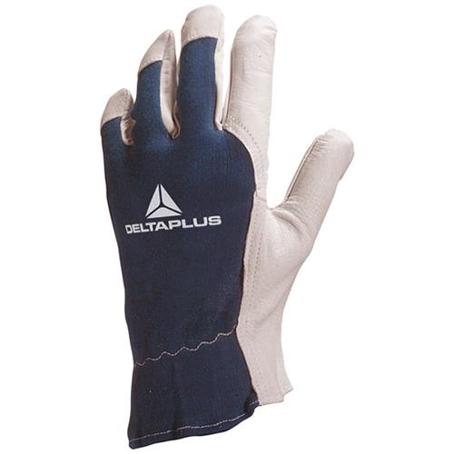 Photo de Gants cuir - manutention générale - taille 7 - Bleu - Deltaplus