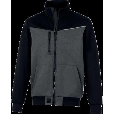 Photo de Sweat zippé molletoné gris/noir - SWABI - S