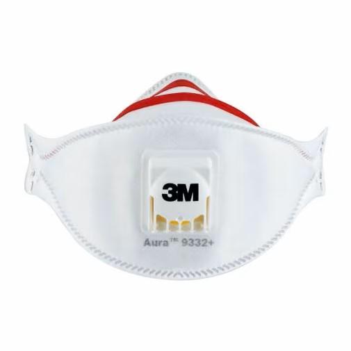 Photo de Masque FFP3 avec valve 3M Aura - boîte de 2 