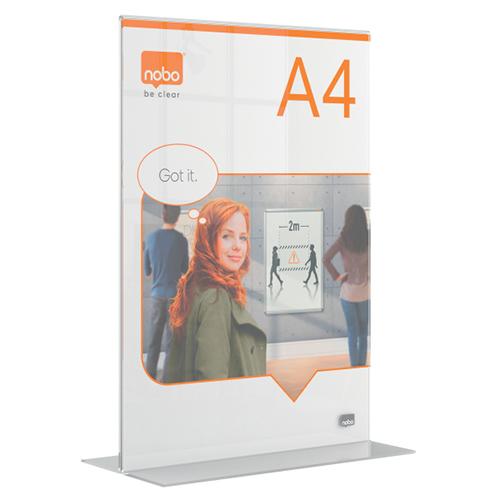 Photo de Présentoir porte arffiche Nobo Premium Plus A4 - Transparent - Nobo