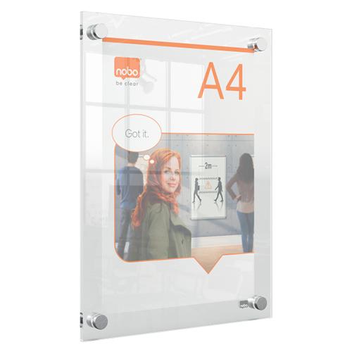 Photo de Porte-affiche mural Nobo Premium Plus A4 - Transparent - Nobo