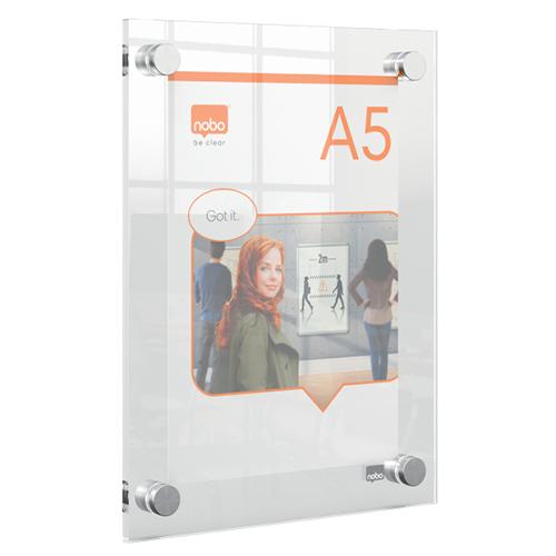 Photo de Porte-affiche mural Nobo Premium Plus A5 - Transparent - Nobo