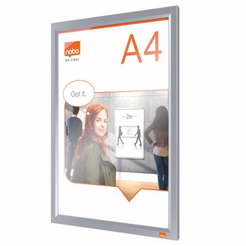 Photo de Vitrine "Clip Frame Impression Pro" A4 alu - Gris - Nobo