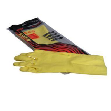 Photo de Gant de ménage latex jaune - taille S