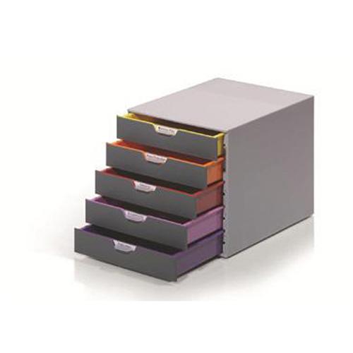 Photo de Module de classement Varicolor 5 tiroirs - Gris - Durable