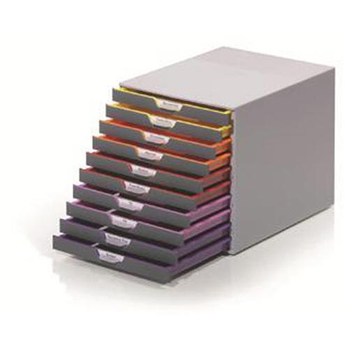 Photo de Module de classement Varicolor 10 tiroirs - Gris - Durable