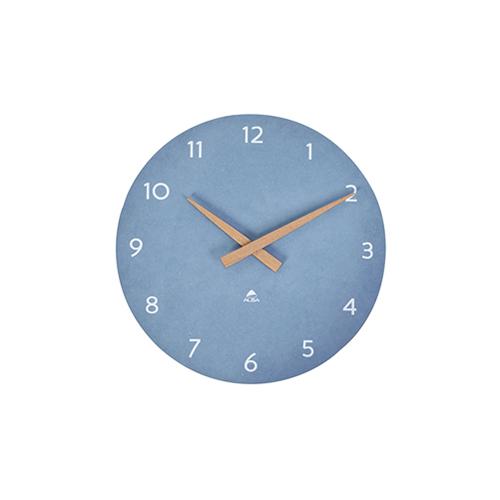 Photo de Horloge Milena 30cm bleu/bois - Bleu - Alba