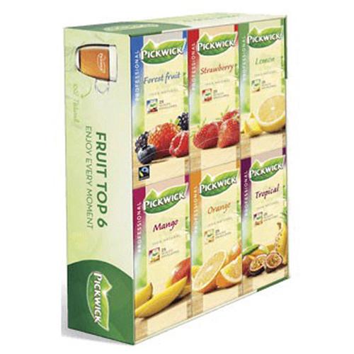Foto van Thee - Assortiment vruchten - blikje van 6x25X1.5grs - Pickwick