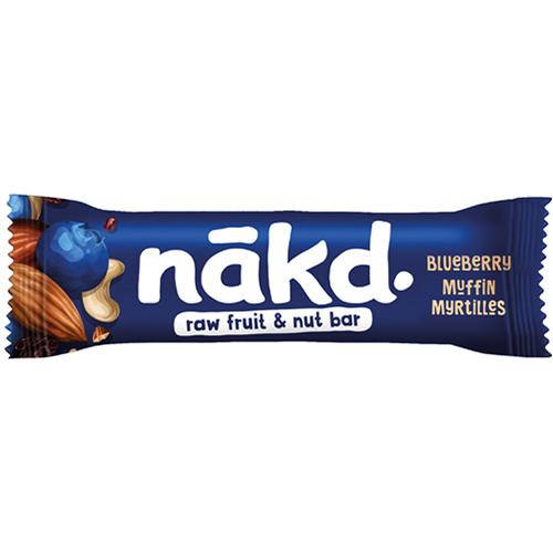 Foto van Pak van 18 Nakd bosbessen muffin fruitrepen - Nakd