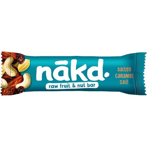 Photo de Lot de 18 barres aux fruits Salted Caramel - Nakd