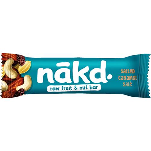 Foto van Pak van 18 Nakd Fruitrepen met gezouten karamel - Nakd