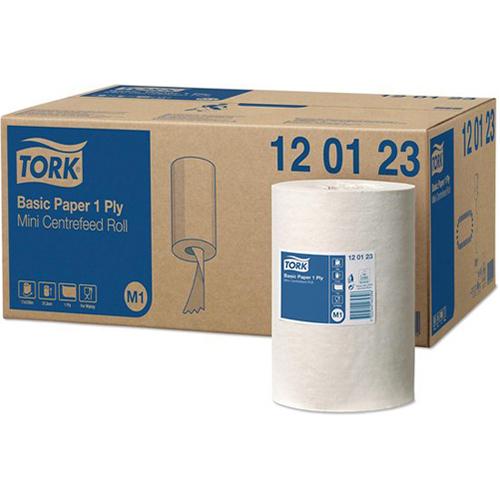 Photo de Rouleaux Tork Basic Mini - 120x21cm - Blanc - Tork