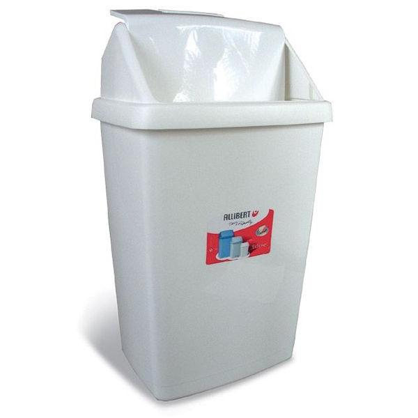 Photo de Poubelle à couvercle basculant - 10 litres - Blanc - Eco Natural