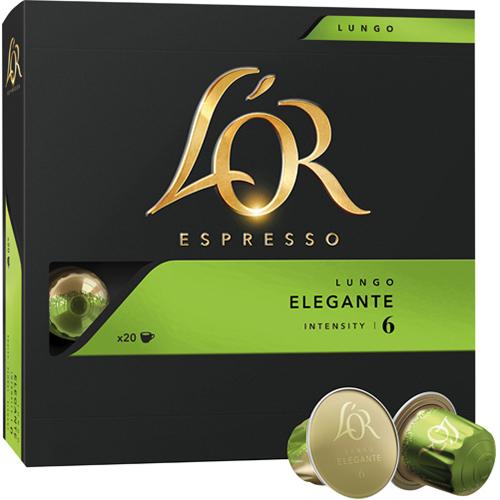 Photo de Café L'Or - Lungo Elegante intensité de 6 - paq 20 - L'or