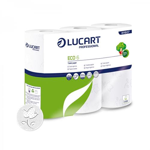 Photo de papier toilette Lucart Eco blanc 2 plis- lot 6 roleaux - Blanc - Lucart