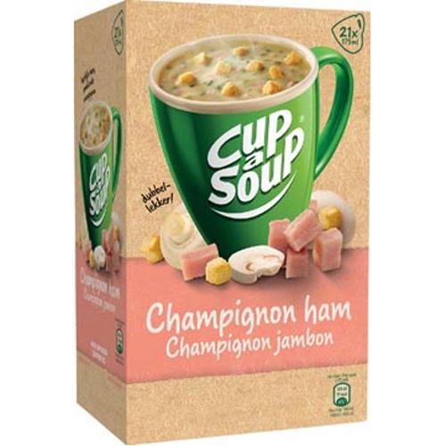 Photo de Potage Cup-a-soup champignon/jambon - 21 sachets - Knorr