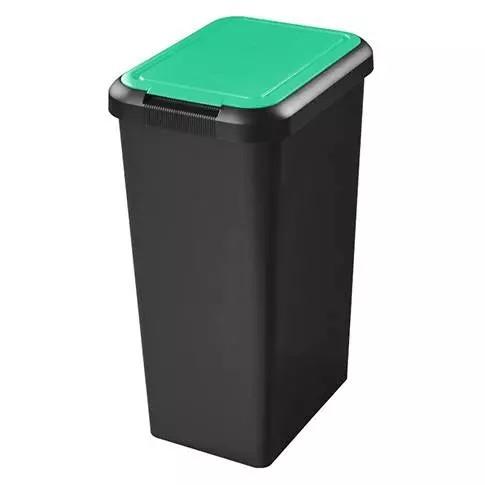 Photo de Poubelle de tri Touch & Lift 45 L verte CEP - 521246