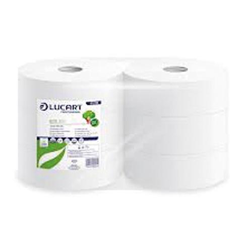 Photo de Papier Toilette Lucart Jumbo T1-2 plis-350M (6 roul) - Blanc - Lucart