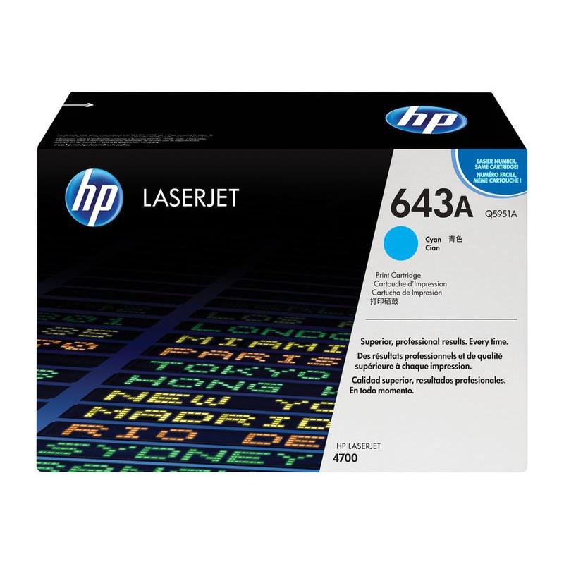 Foto van kleurenlaserjet printcartridge cyaan (643) - Q5951A