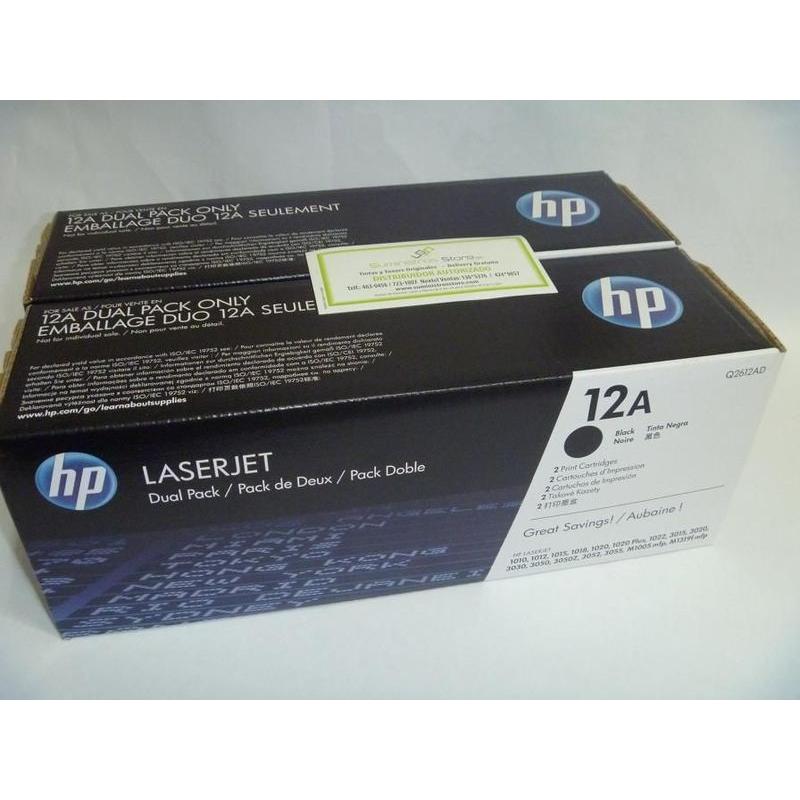 Photo de Lot de 2 cartouches HP laserjet noir- Q2612AD