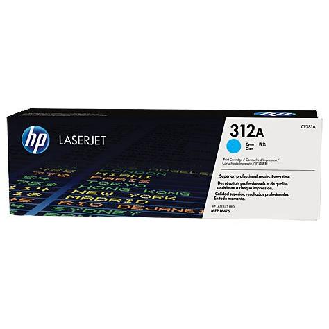 Photo de Toner HP312A - cyan - code CF381A