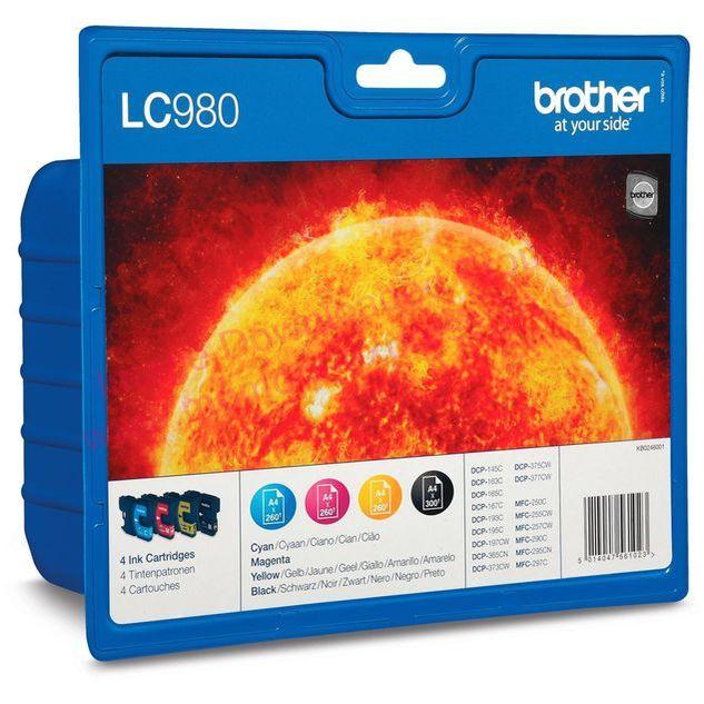 Photo de Pack de 4 Toners BROTHER LC980- CODE LC980VALBP