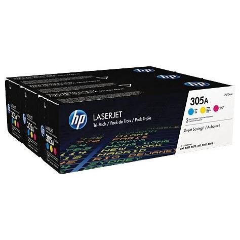 Photo de Cartouches HP305A - pack de 3 couleurs (CYM) - CF370AM