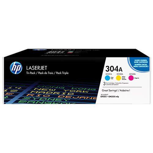 Photo de Cartouches HP304A - pack de 3 couleurs (CYM) - CF372AM