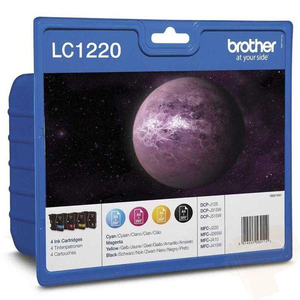 Foto van Brother LC1220-LC1220VALBP 4 kleuren tonercartridge