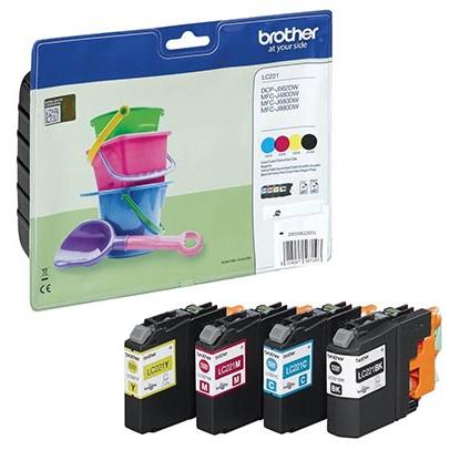 Photo de Toner Brother LC221VAL - pack B/C/M/Y- code 170005440174