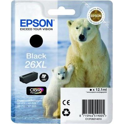 Photo de Cartouche EPSON 26XL - noire- EPST26214010