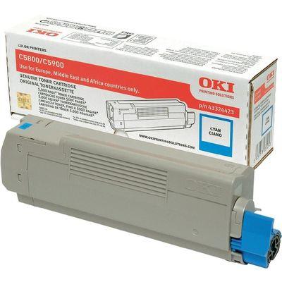 Photo de Toner pour OKI C5800 - Cyan - code OKI24423