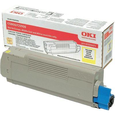 Photo de Toner pour OKI C5800 - Yellow- code OKI24421