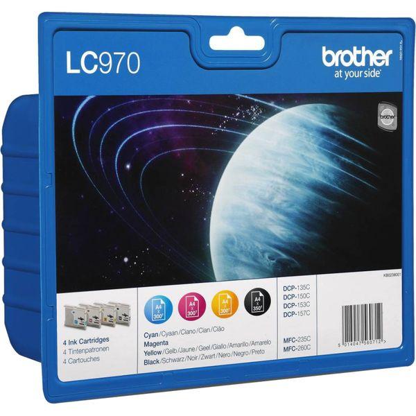 Foto van LC970 cyaan+magenta+geel+zwart cartridge pakket