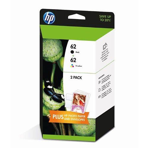 Photo de Dualpack cartouche jet d'encre n°62 HP - N9J71AE