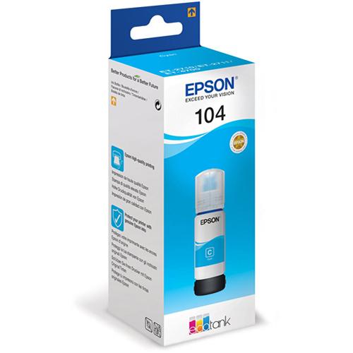 Photo de Cartouche Cyan EPSON 104 Ecotank 4700 - EPST00P240 - Bleu - Epson