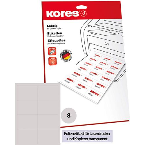 Photo de Etiquette film transparent 105x74mm - Kores