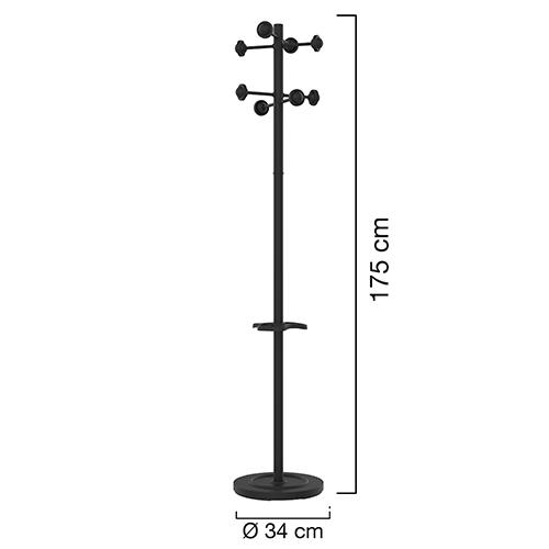 Photo de Portemanteaux Stand - Noir - Unilux